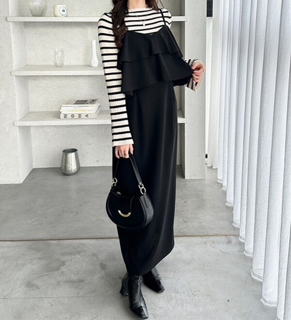 GeeRA（ジーラ）の「フリルキャミワンピース（カットソーワンピース）」｜詳細画像