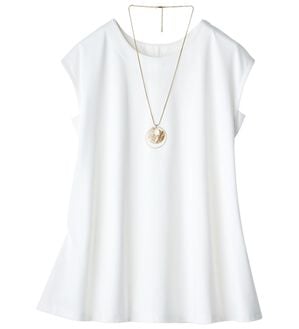 ルフラン（ルフラン）の「１枚でサマになる！ノースリーブプルオーバー（カットソー）」｜オフホワイト