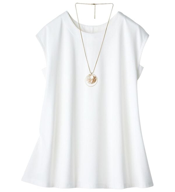 ルフラン（ルフラン）の「１枚でサマになる！ノースリーブプルオーバー（カットソー）」｜オフホワイト