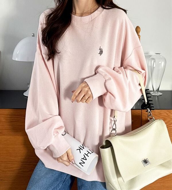 GeeRA（ジーラ）の「【U.S.POLOASSN】オーバーサイズワッフルスウェット（カットソー）」｜詳細画像