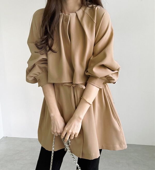 GeeRA（ジーラ）の「ケープデザインミドル丈マンパー（ブルゾン）」｜詳細画像