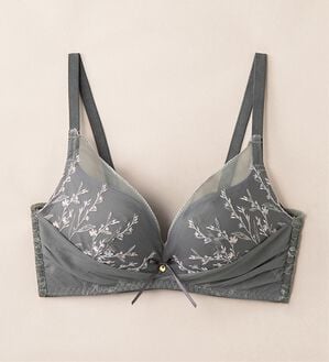 YU'NOW（ユナウ）の「ピーチＢＯＭブラ・ショーツ（別売）（ブラジャー）」｜ダークグレー