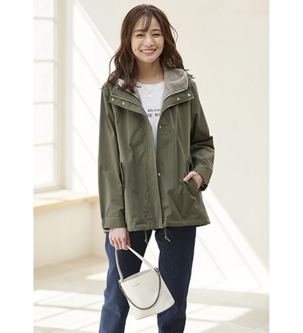 BELLUNA（ベルーナ）の「２枚組！秋冬に使える万能アウター（ハーフコート）」｜詳細画像