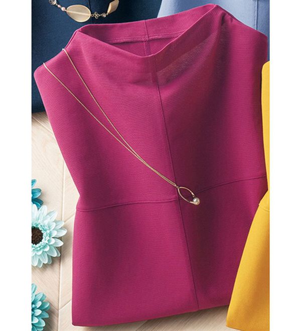 ルフラン（ルフラン）の「お茶の加工で安心大人のチュニック（チュニック）」｜ボルドー