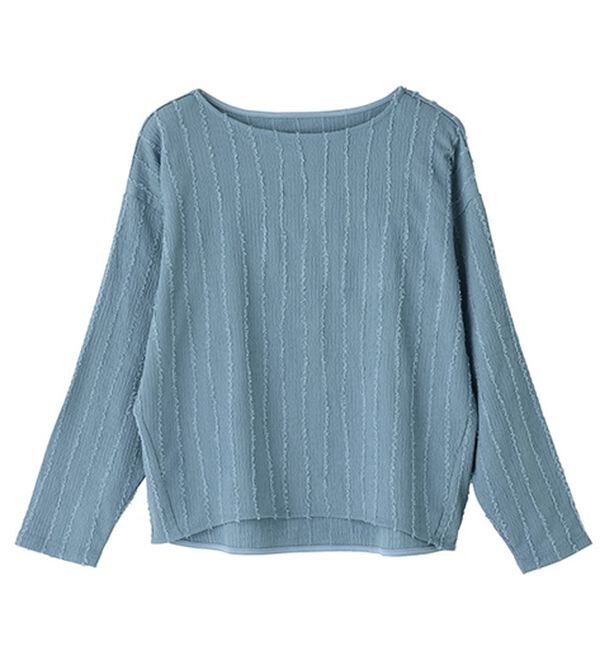 GeeRA（ジーラ）の「シャギージャカードボートネックカットソー（カットソー）」｜詳細画像