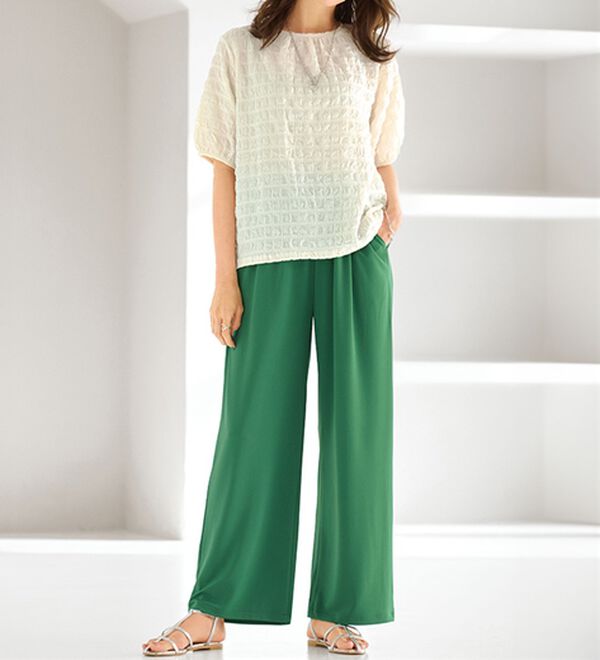 BELLUNA（ベルーナ）の「ポコポコ素材裾ドロストプルオーバー（カットソー）」｜詳細画像