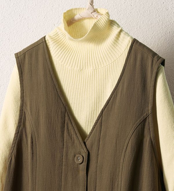 BELLUNA（ベルーナ）の「＜＆ｃｏｃｏｃｈｉ＞綿１００％二重織コクーンジャンパースカート（ジャンパースカート）」｜詳細画像