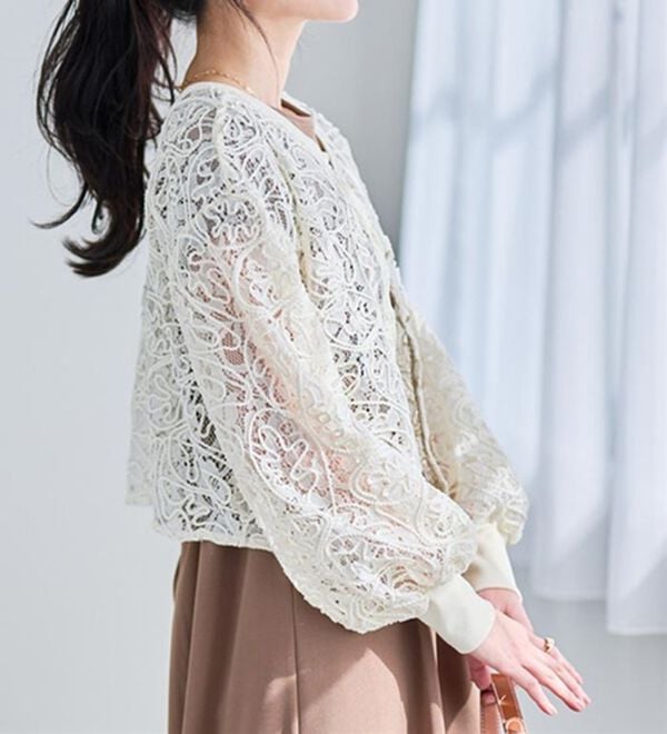 RANAN（ラナン）の「シアーレースカーディガン（その他カーディガン）」｜詳細画像