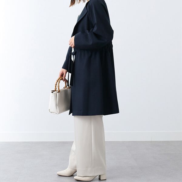 BELLUNA（ベルーナ）の「麻調素材袖切替デザインロングジャケット（ロングコート）」｜詳細画像