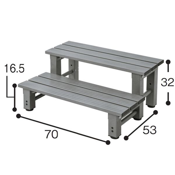 「アルミデッキ踏み台（エクステリア・屋外器具）」｜詳細画像