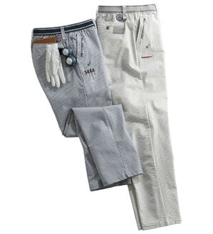 「＜トランスコンチネンツゴルフ＞３Ｄスイングフィットゴルフパンツ（メンズフルレングスパンツ）」｜2本組