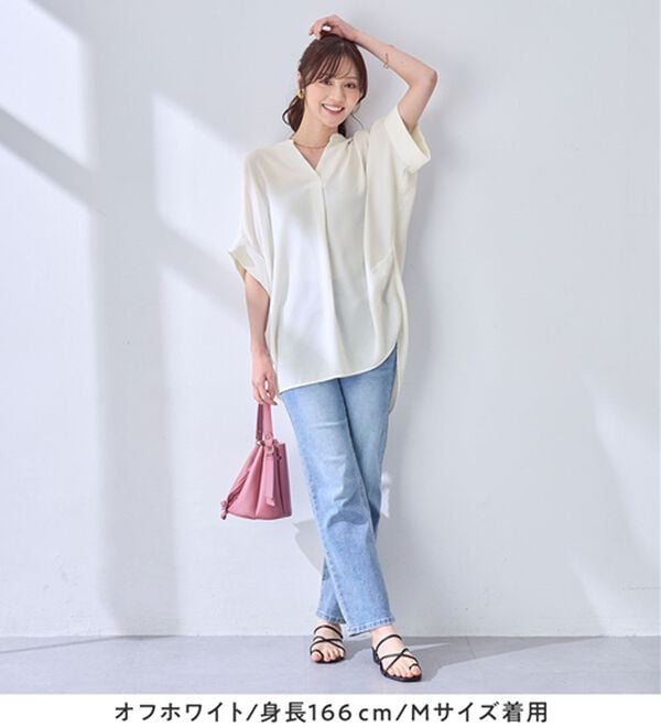 alotta（アロッタ）の「サイドタックゆるドルマンとろみブラウス（ブラウス）」｜詳細画像