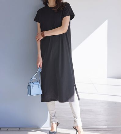 RANAN（ラナン）の「【レギンス付】＜ＢＣ＞綿１００％ひんやりワンピース（その他ワンピース）」