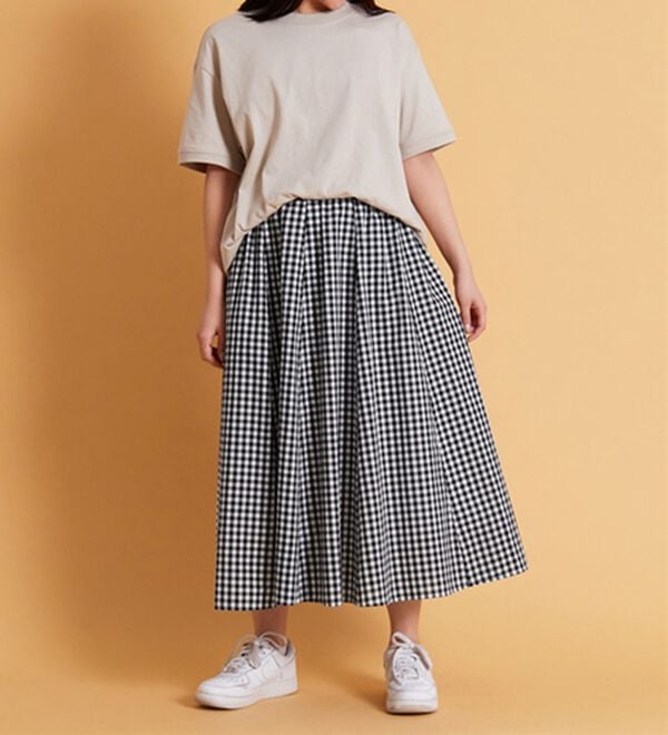 BELLUNA（ベルーナ）の「ふんわり切替フレアースカート（ロングスカート）」｜詳細画像