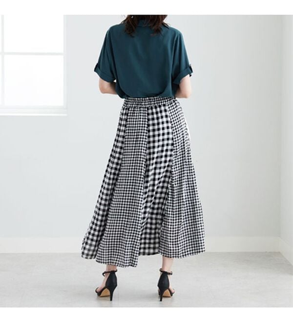 BELLUNA（ベルーナ）の「ジョーゼット素材スキッパーシャツブラウス（シャツ）」｜詳細画像