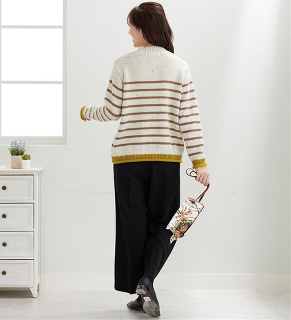 BELLUNA（ベルーナ）の「カラーネップ入り配色ボーダープルオーバー（カットソー）」｜詳細画像
