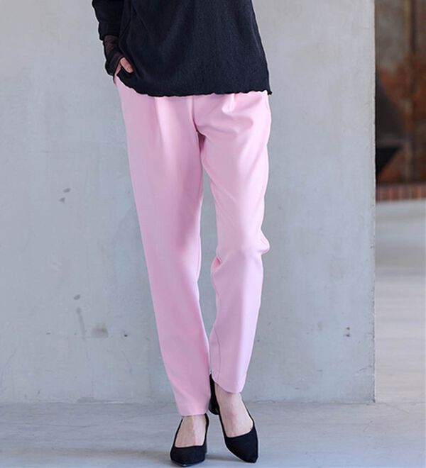 RANAN（ラナン）の「【選べる股下】美脚シルエットタックパンツ（股下６１・６５ｃｍ）（フルレングスパンツ）」｜詳細画像