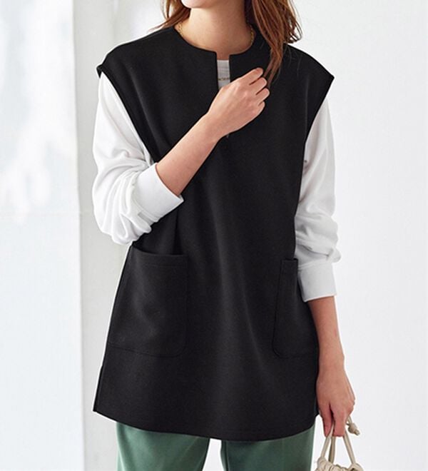 BELLUNA（ベルーナ）の「【2点セット】静電気防止インナー付ベストアンサンブル（アンサンブル）」｜詳細画像