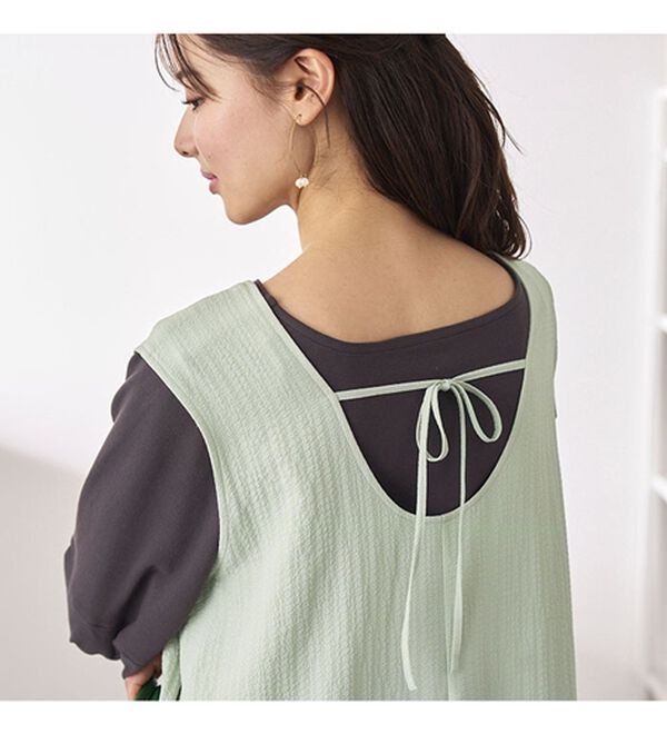 BELLUNA（ベルーナ）の「サラっと素材バックリボンワンピース（その他ワンピース）」｜詳細画像