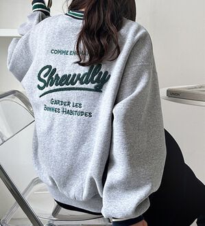 GeeRA（ジーラ）の「ラインリブエンブロイダリー裏起毛スウェット（カットソー）」｜詳細画像