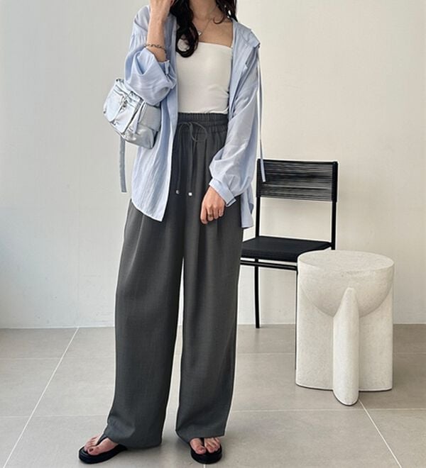 GeeRA（ジーラ）の「【体型カバー】上品なのにラクちんワイドパンツ（フルレングスパンツ）」｜詳細画像