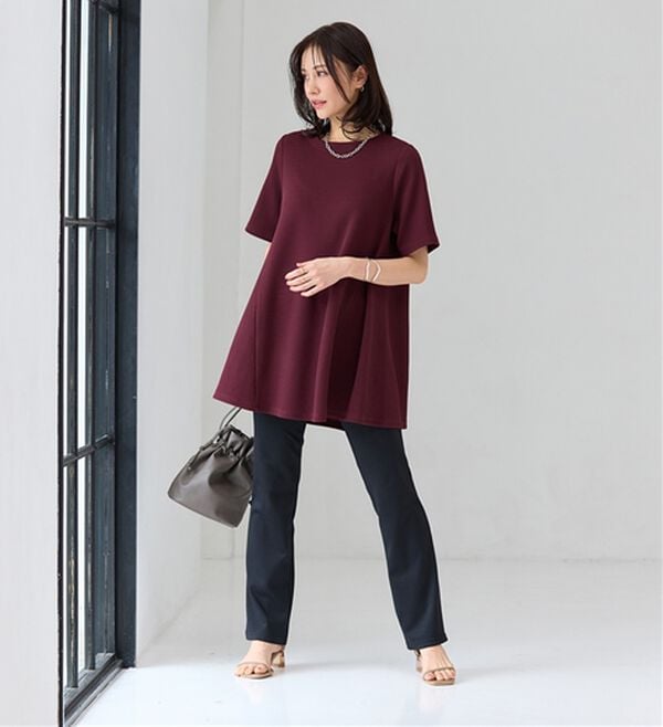 BELLUNA（ベルーナ）の「ひんやり！ポコポコエンボス素材－３ｋｇ見えチュニック（チュニック）」｜詳細画像