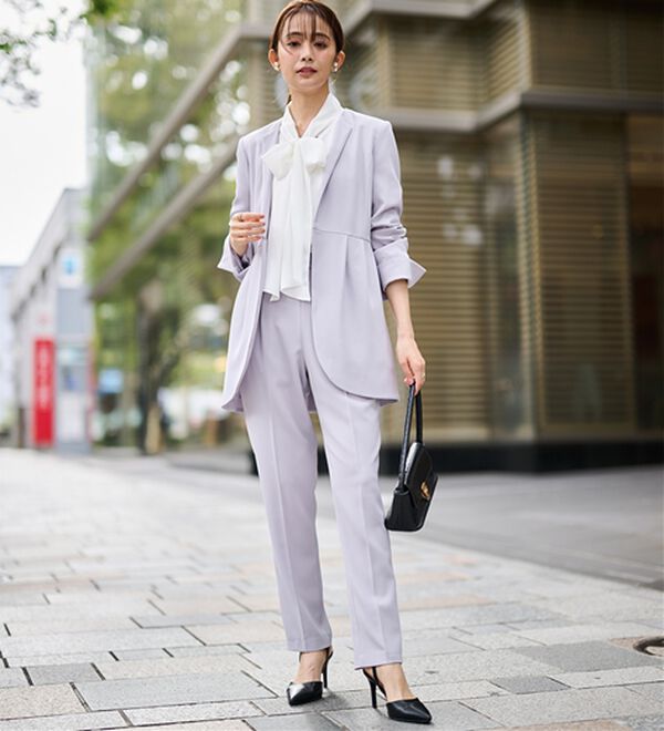 RANAN（ラナン）の「＜２点セット＞ラウンドヘムジャケットセットアップ（パンツスーツ）」｜詳細画像