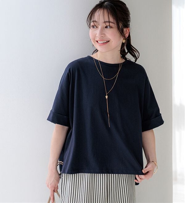 BELLUNA（ベルーナ）の「ヒンヤリ実感！大人顔サマ見えゆったりＴシャツ（Tシャツ）」｜詳細画像