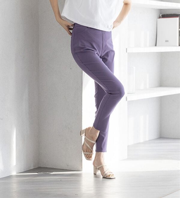 GeeRA（ジーラ）の「嬉しい機能付！股上深めのゆるフィットレギンスパンツ（フルレングスパンツ）」｜詳細画像