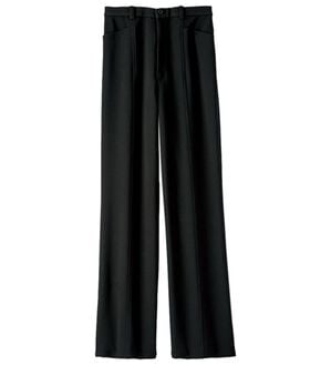 BELLUNA（ベルーナ）の「ハイテンションカルゼ素材美脚パンツ（セミワイド）（ワイドパンツ・ガウチョ）」｜ブラック