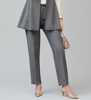 BELLUNA（ベルーナ）の「＜楽スタフィット＞シリーズ（ジャケット・パンツ・ベスト）（フルレングスパンツ）」｜テーパードパンツ/グレー