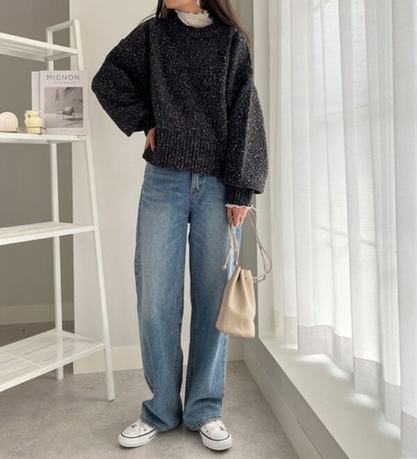 GeeRA（ジーラ）の「カラーネッププルオーバー（ニット・セーター）」｜詳細画像