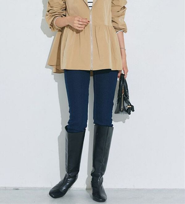 Pierrot（ピエロ）の「【ＸＳ～４Ｌ】ストレッチスキニーデニムパンツ（フルレングスパンツ）」｜詳細画像