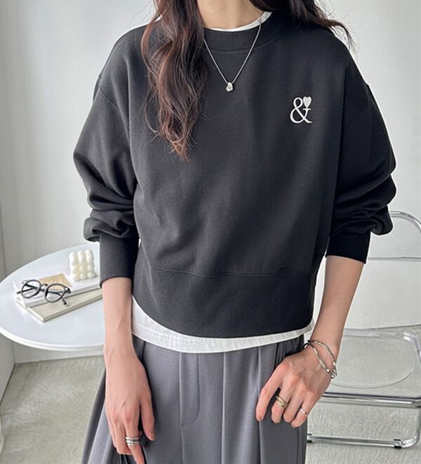 GeeRA（ジーラ）の「アンドハートショートスウェット（カットソー）」｜詳細画像