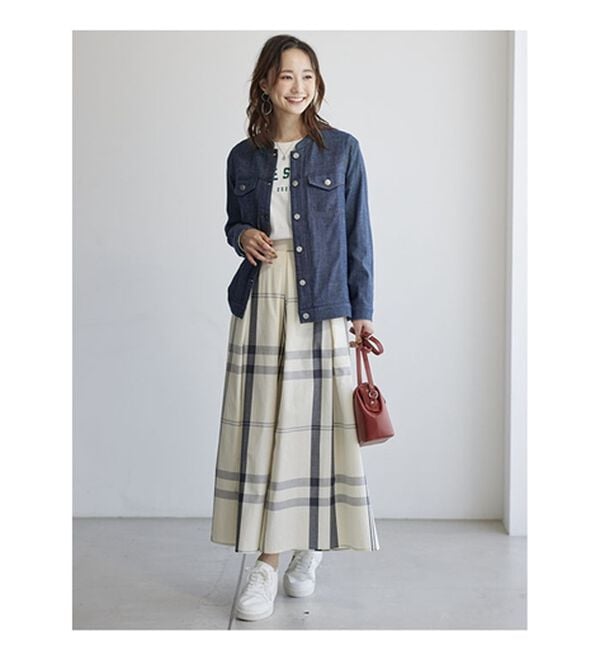 BELLUNA（ベルーナ）の「やわらかダブルガーゼデニム風ジャケット（その他ジャケット）」｜詳細画像