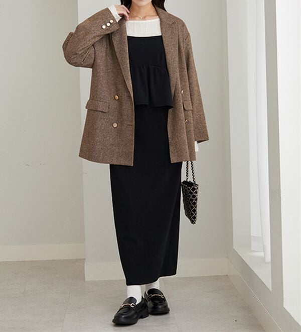 GeeRA（ジーラ）の「楽ちん！ペプラムキャミワンピース（カットソーワンピース）」｜詳細画像