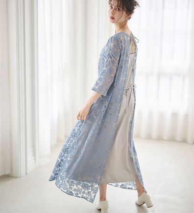 RANAN（ラナン）の「バックリボンデザインレースワンピース（その他ワンピース）」