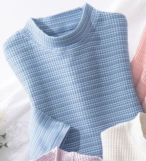 ルフラン（ルフラン）の「日本製テレコボーダープルオーバー（カットソー）」｜ネイビー