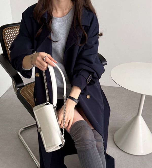 GeeRA（ジーラ）の「『ドラマ着用商品』上品オーバーサイズトレンチコート（ロングコート）」｜詳細画像