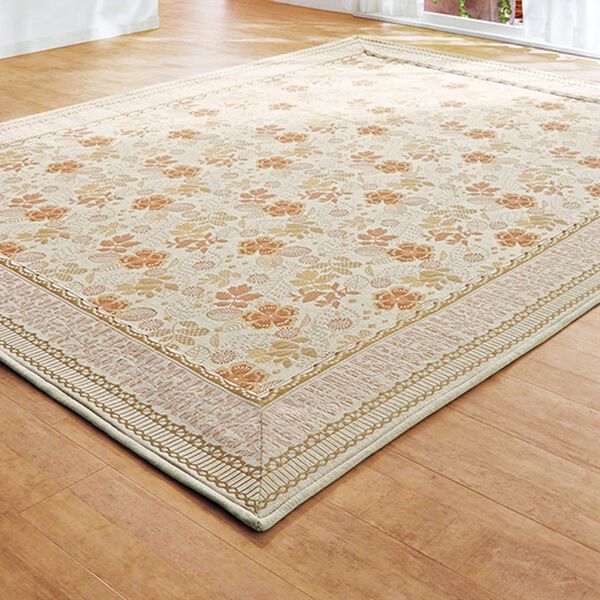 「ジャカード織ボンディングラグ「ジェノア」（カーペット）」｜ベージュ