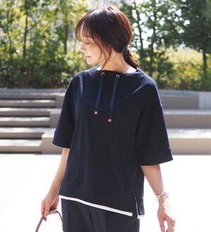 BELLUNA（ベルーナ）の「ワイドネックデザイン重ね着風プルオーバー（カットソー）」｜詳細画像