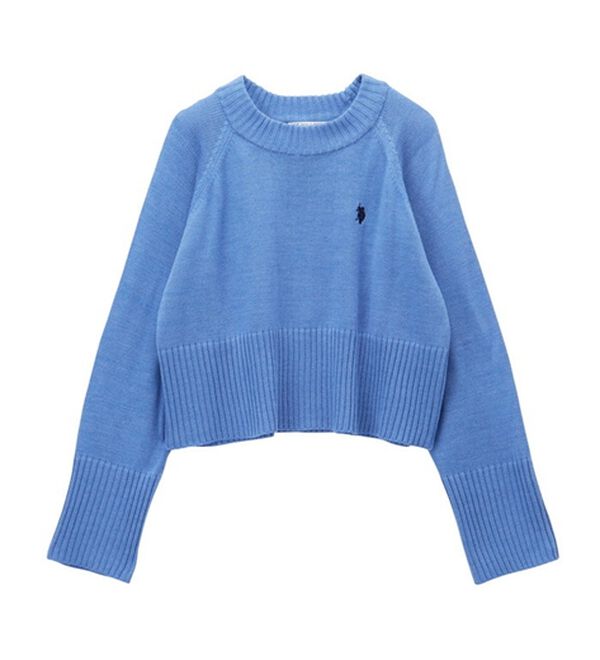 GeeRA（ジーラ）の「【ＵＳ．ＰＯＬＯ　ＡＳＳＮ】ショート丈ニット（ニット・セーター）」｜詳細画像