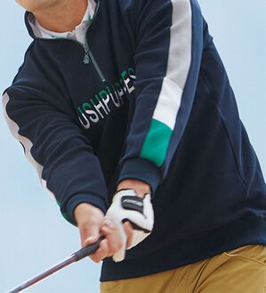 「＜ハッシュパピー・ゴルフ＞ライン使いジップトレーナー（メンズトレーナー）」｜詳細画像