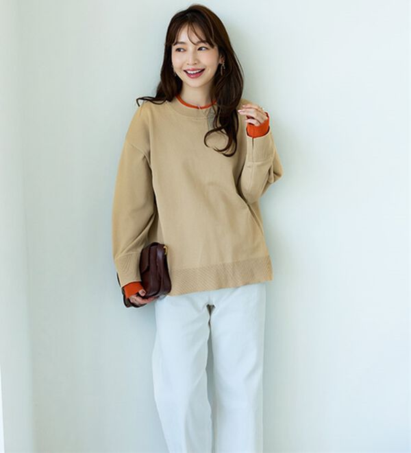 BELLUNA（ベルーナ）の「重ね着風配色スポンディッシュニット（ニット・セーター）」｜詳細画像