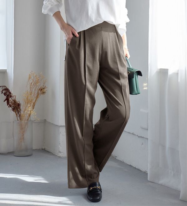 alotta（アロッタ）の「ぐーんと伸びる！ラクして美脚ワイドパンツ（ワイドパンツ・ガウチョ）」｜詳細画像