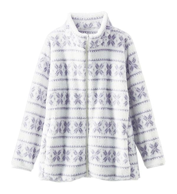 BELLUNA（ベルーナ）の「ふわふわファーフリースプリントジャケット（その他ジャケット）」｜詳細画像