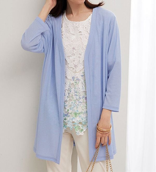 BELLUNA（ベルーナ）の「着映える花柄レースカーデアンサンブル（アンサンブル）」｜詳細画像