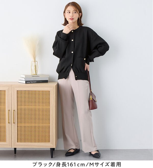 Viola e Viola（ヴィオラ エ ヴィオラ）の「むぎゅっと質感ゴールドボタンニットカーデ（ニットカーディガン）」｜詳細画像