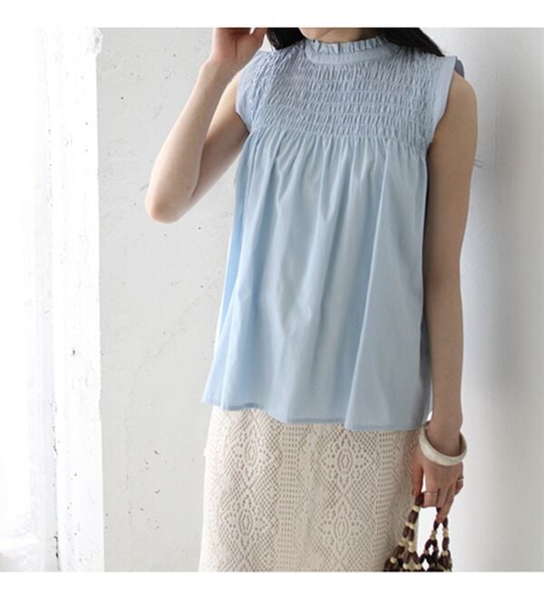 GeeRA（ジーラ）の「ストライプシャーリングブラウス（アンサンブル）」｜詳細画像