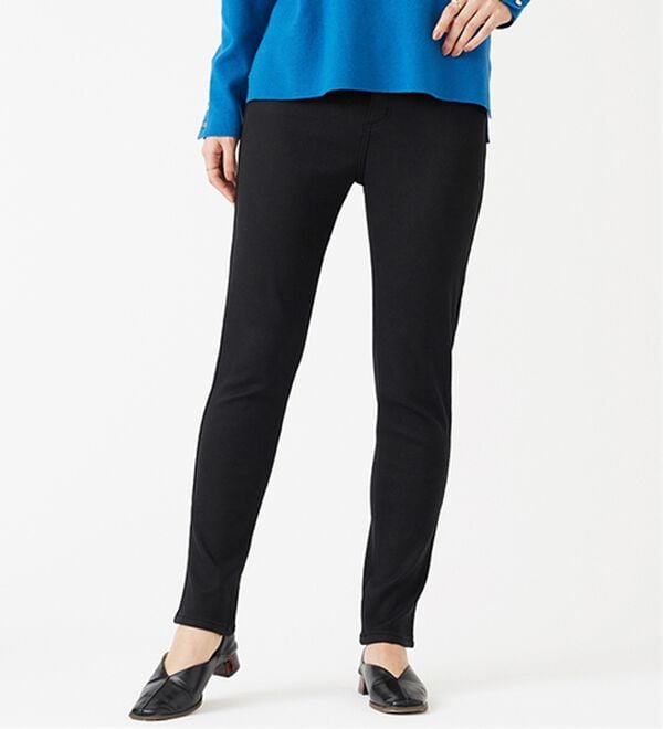 BELLUNA（ベルーナ）の「裏ベロアストレッチデニムパンツ（フルレングスパンツ）」｜詳細画像